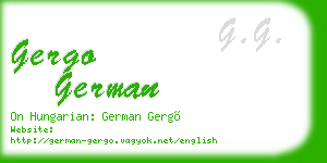 gergo german business card
